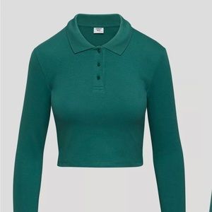 Aritzia Sunday Best Hugo Long-sleeve in Dark Ivy Green XS